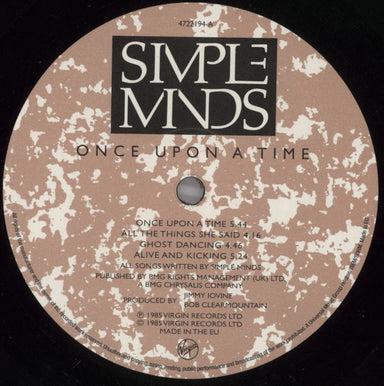 Simple Minds Once Upon A Time - 180gm Vinyl UK Vinyl LP