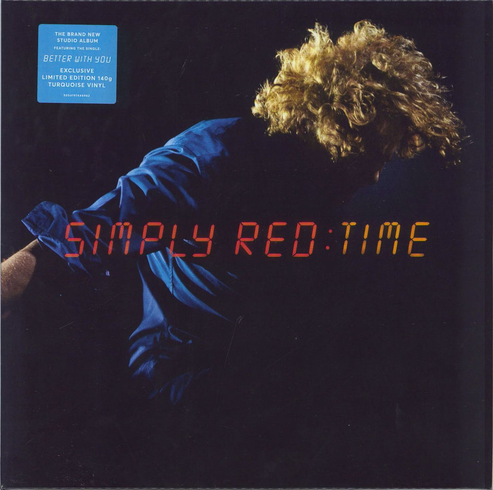 Simply Red Time - Turquoise Vinyl - Sealed UK vinyl LP album (LP record) 5054197429996