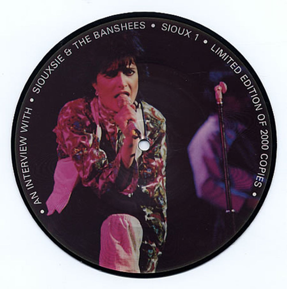 Siouxsie & The Banshees Interview UK 7" vinyl picture disc (7 inch picture disc single) SIOUX1