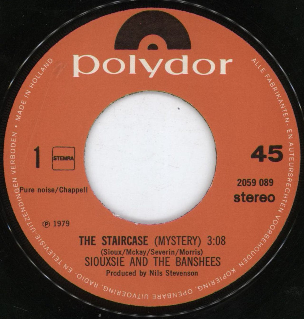 Siouxsie & The Banshees The Staircase (Mystery) Dutch 7" vinyl single (7 inch record / 45) SIO07TH126819