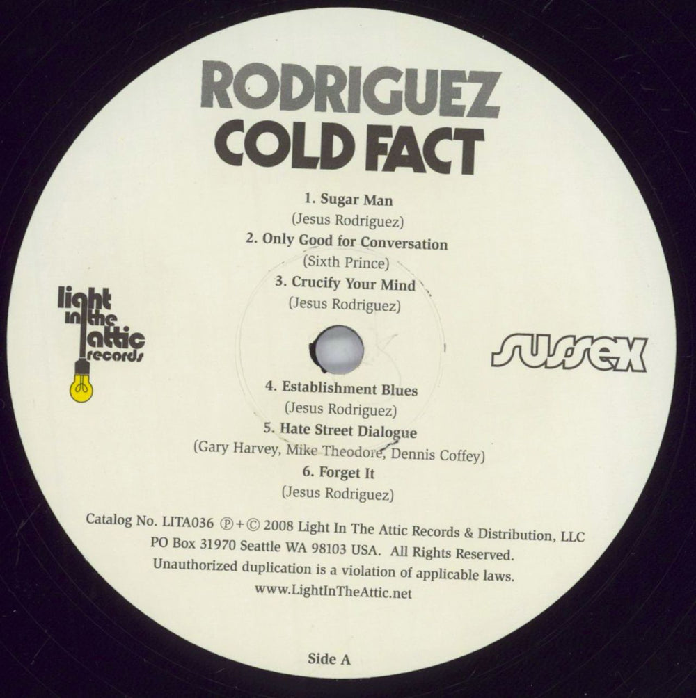 Sixto Rodriguez Cold Fact - 180gram UK vinyl LP album (LP record) W20LPCO831287