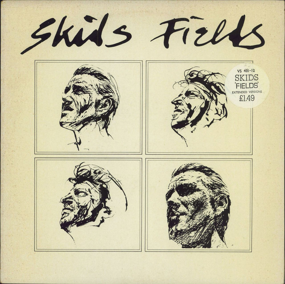 Skids Fields - stickered UK 12" vinyl single (12 inch record / Maxi-single) VS401-12