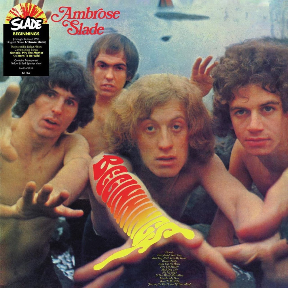 Slade Beginnings - Yellow & Red Splatter Vinyl - Sealed UK vinyl LP album (LP record) BMGCAT815LP