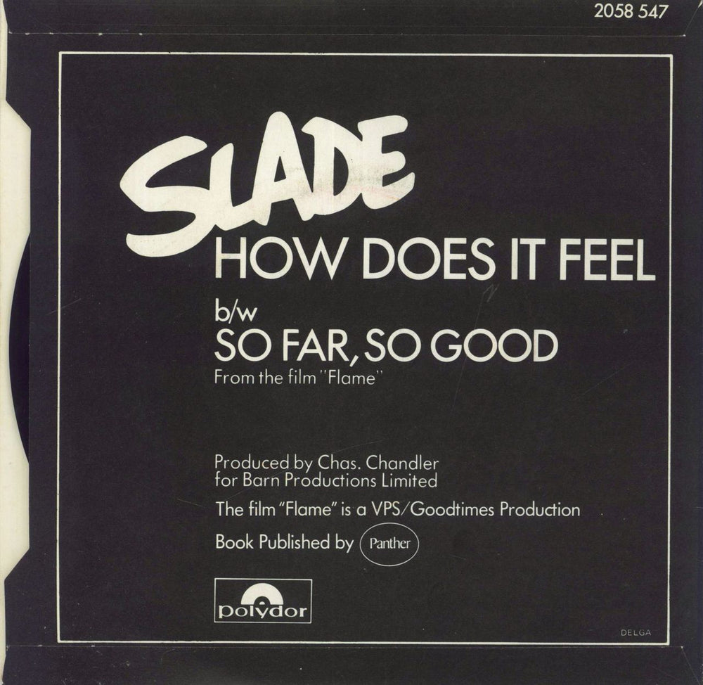 Slade How Does It Feel - Picture Sleeve UK 7" vinyl single (7 inch record / 45)