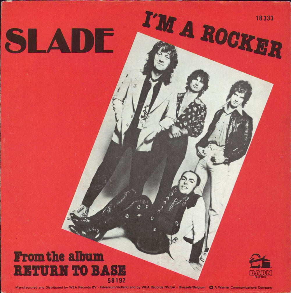 Slade I'm A Rocker Dutch 7" vinyl single (7 inch record / 45) WEAL18333