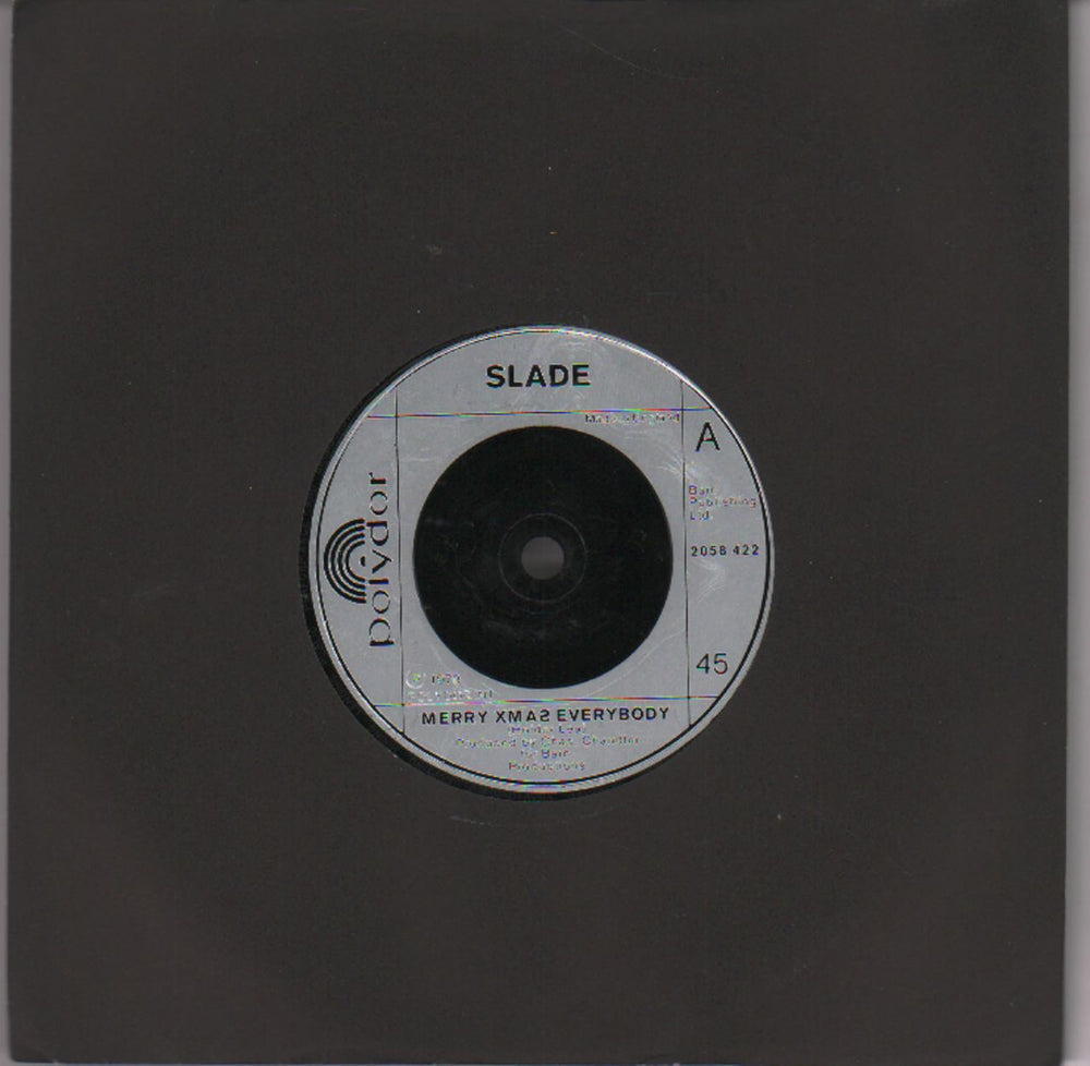 Slade Merry Xmas Everybody - Silver Injection UK 7" vinyl single (7 inch record / 45) 2058422