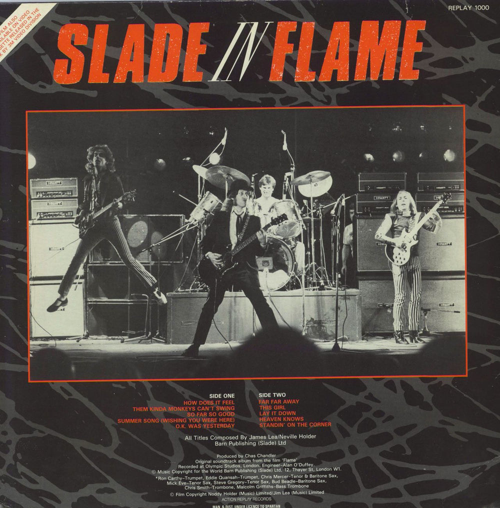 Slade Slade In Flame UK vinyl LP album (LP record)