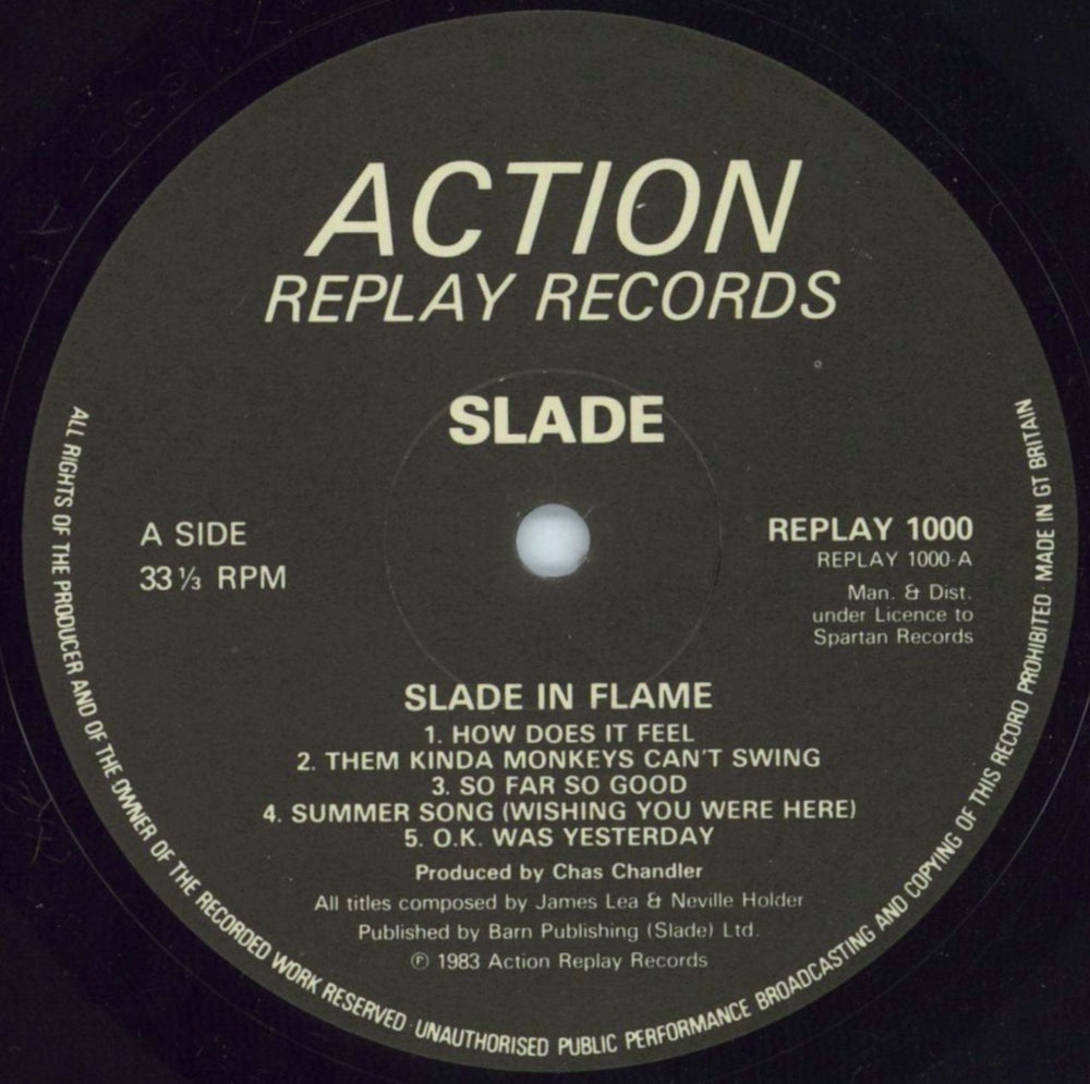 Slade Slade In Flame UK vinyl LP album (LP record) SDELPSL801345