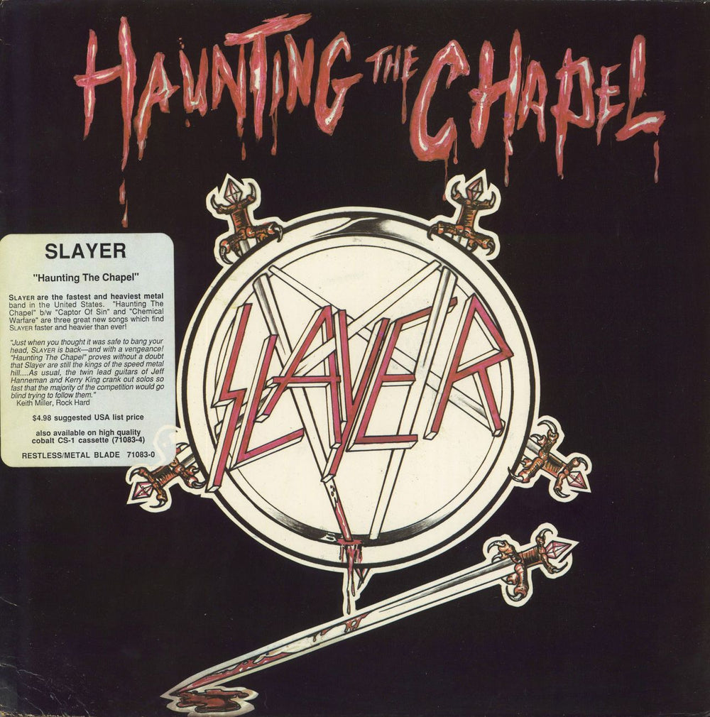 Slayer Haunting The Chapel EP US 12" vinyl single (12 inch record / Maxi-single) MBR1024