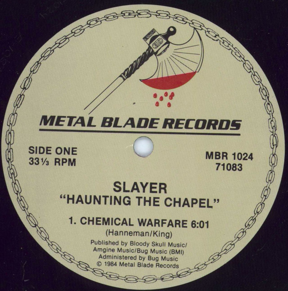 Slayer Haunting The Chapel EP US 12" vinyl single (12 inch record / Maxi-single) SLA12HA801202