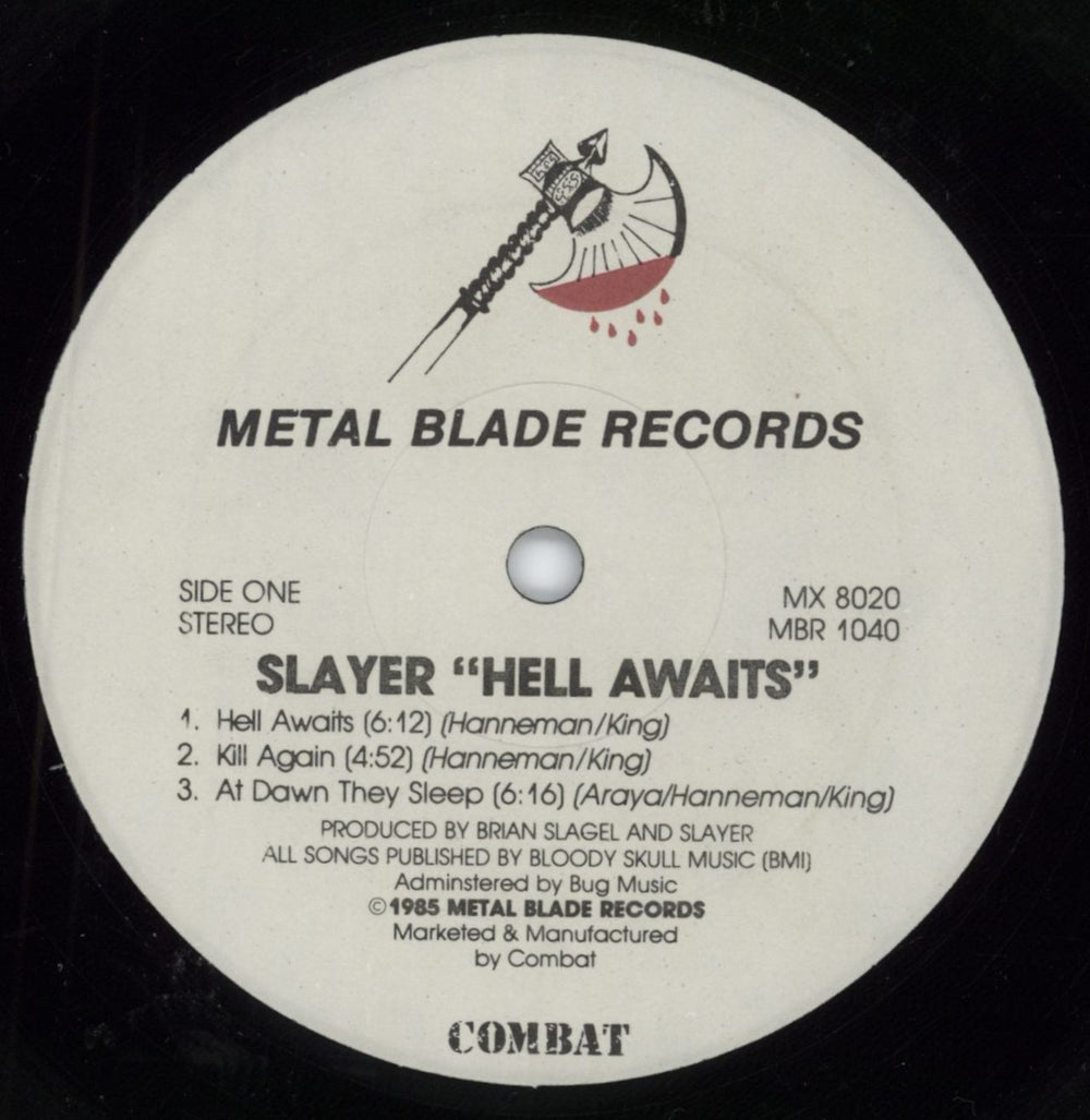 Slayer Hell Awaits US vinyl LP album (LP record) SLALPHE799182