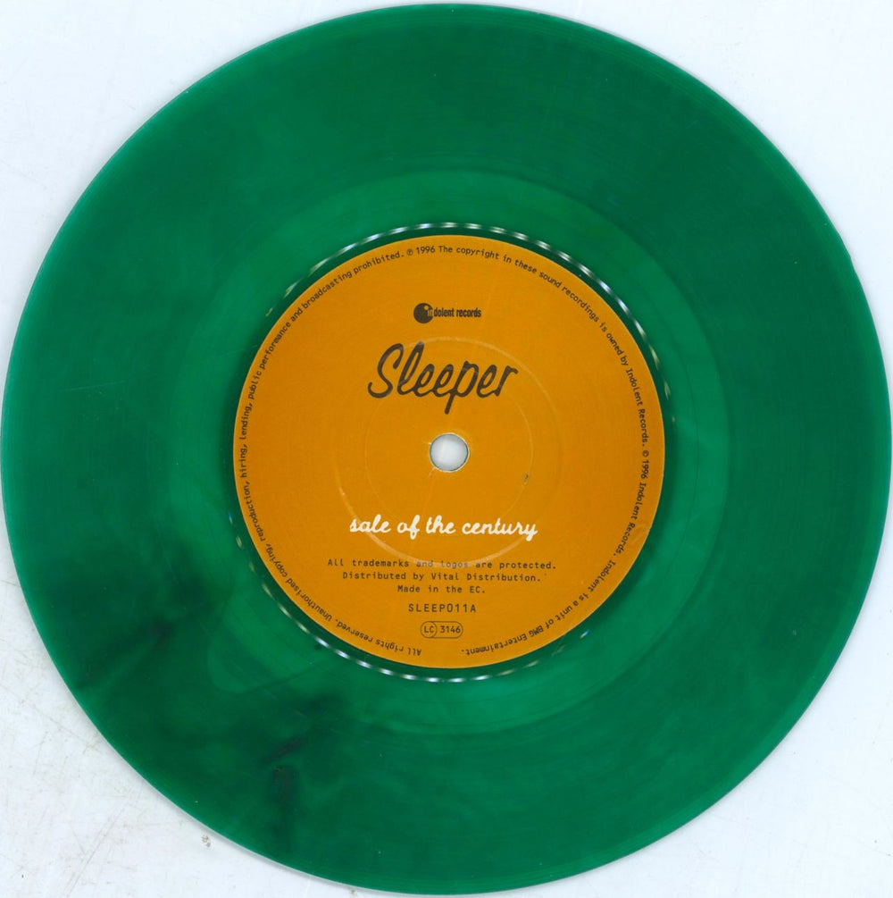 Sleeper Sale Of The Century - Green Vinyl UK 7" vinyl single (7 inch record / 45) SLP07SA65044