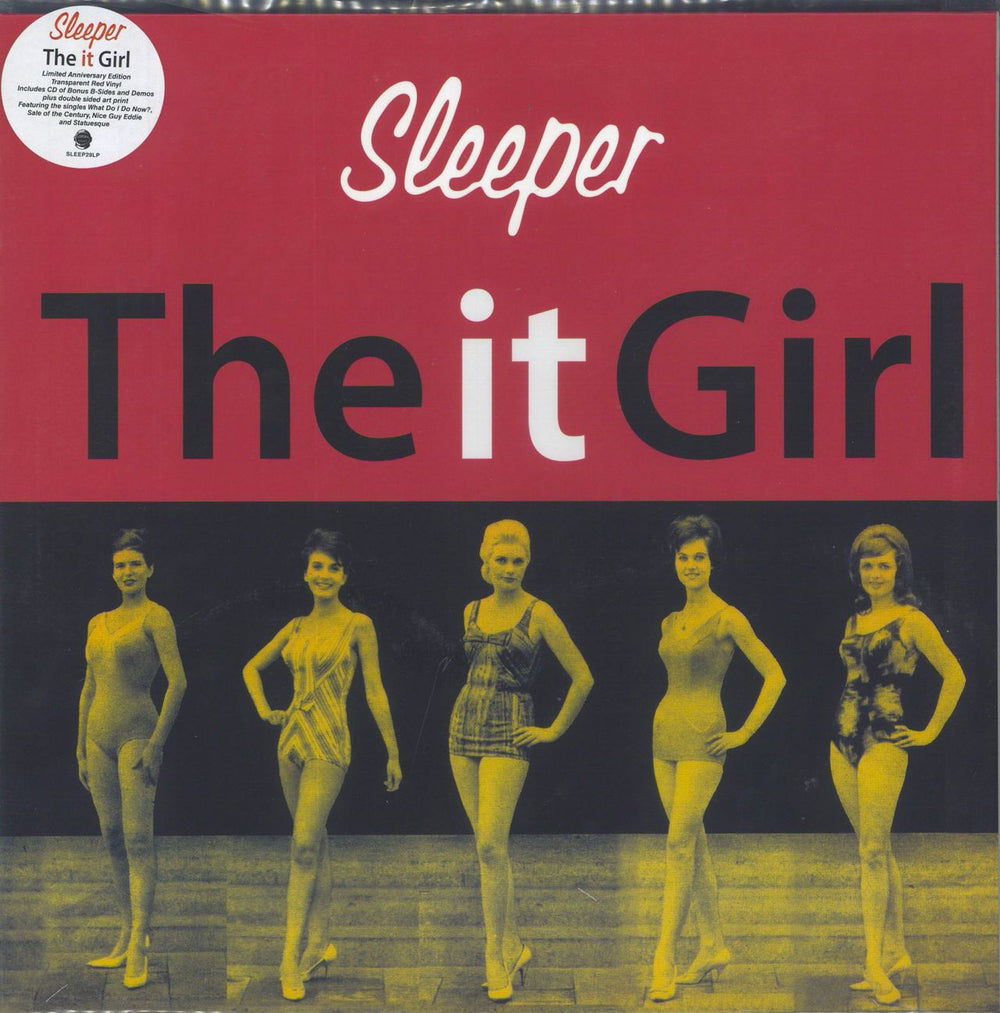 Sleeper The It Girl - Red Vinyl + CD - Signed Print UK vinyl LP album (LP record) SLEEPLP012