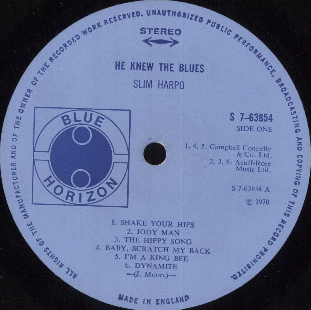 Slim Harpo He Knew The Blues UK vinyl LP album (LP record) SXOLPHE642852