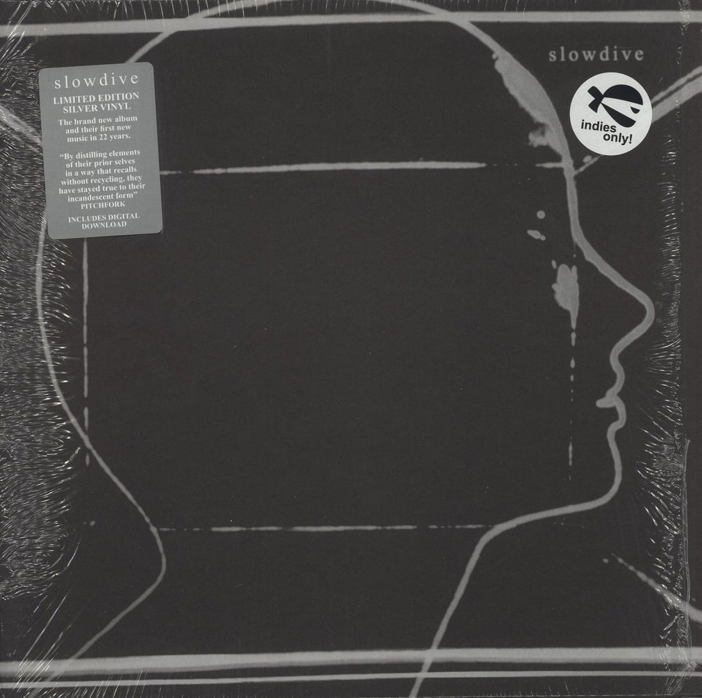 Slowdive Slowdive - Silver Vinyl UK vinyl LP album (LP record) DOC132