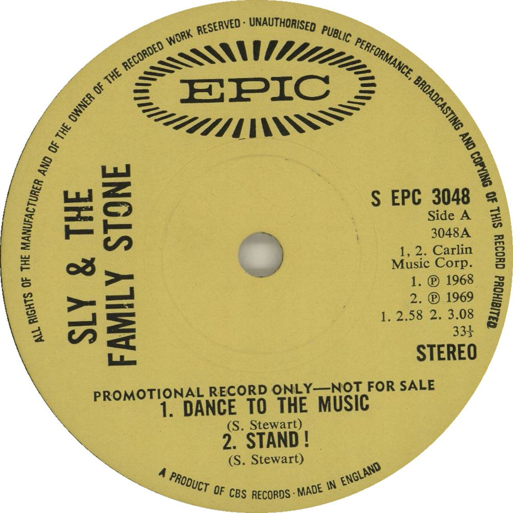 Sly & The Family Stone Sly And The Family Stone EP UK Promo 7" vinyl single (7 inch record / 45)