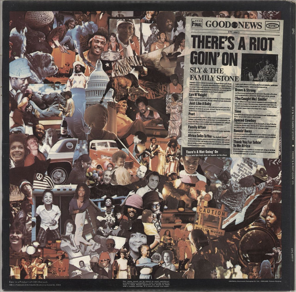 Sly & The Family Stone There's A Riot Goin' On UK vinyl LP album (LP record)