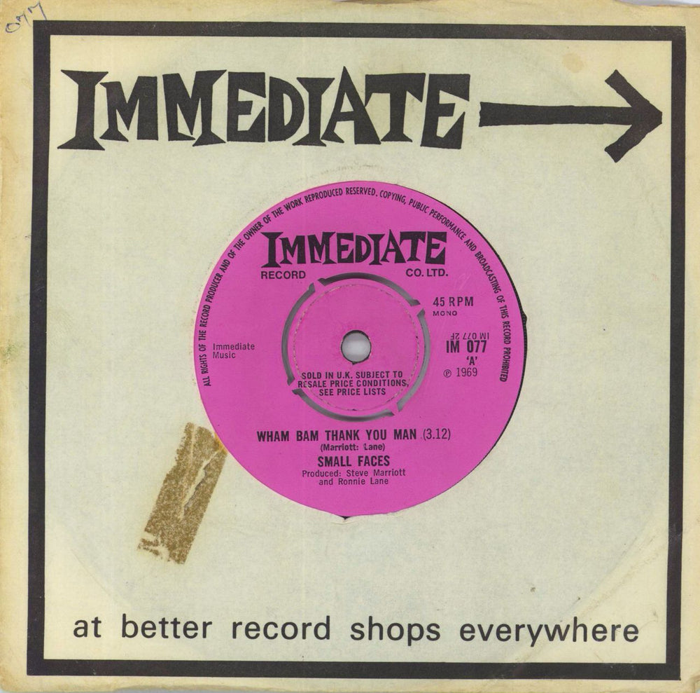 Small Faces Afterglow Of Your Love - VG UK 7" vinyl single (7 inch record / 45)