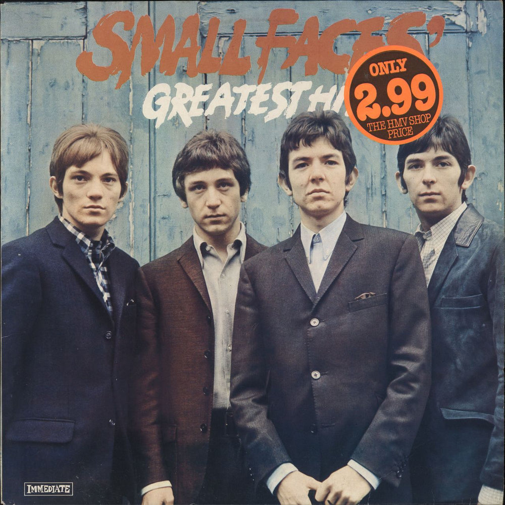 Small Faces Greatest Hits - 77 Issue - price stickered UK vinyl LP album (LP record) IML2008