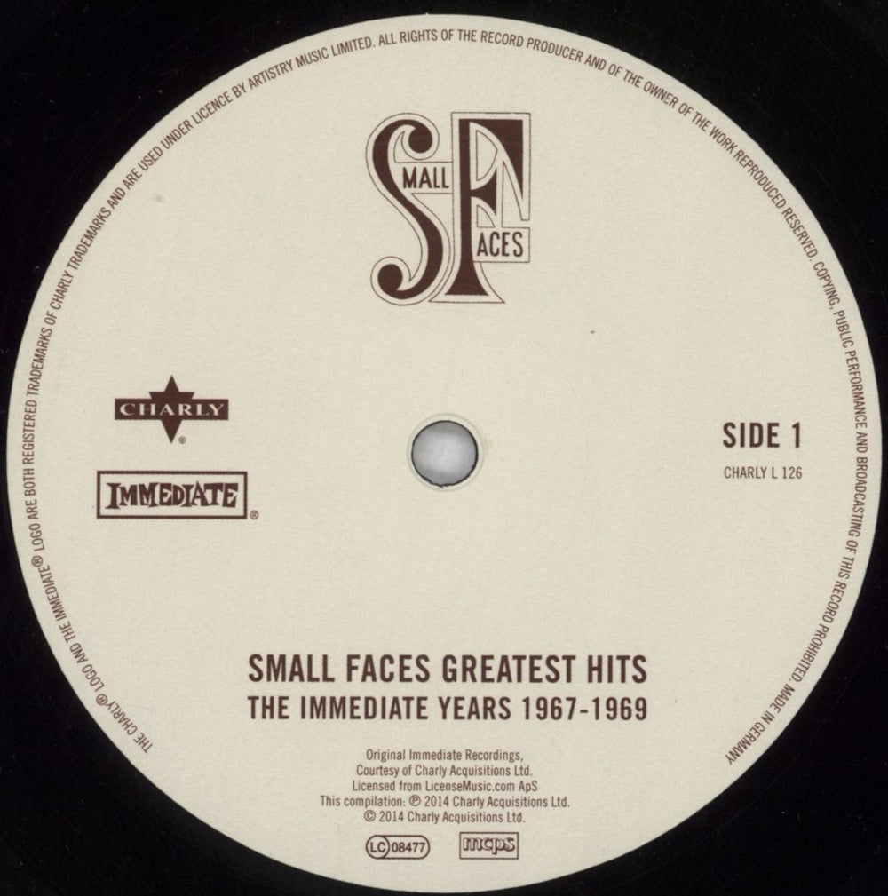 Small Faces Greatest Hits: The Immediate Years 1967-1969 - 180g German vinyl LP album (LP record) SMFLPGR818907