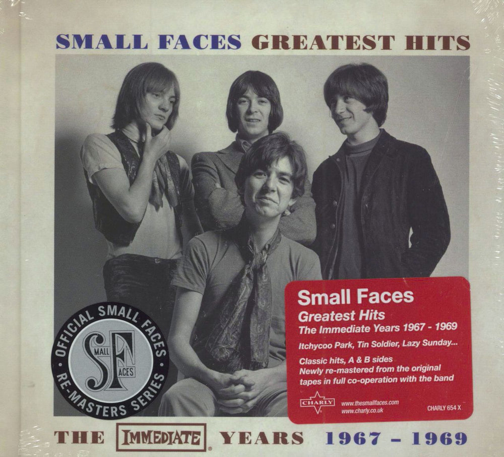 Small Faces Greatest Hits: The Immediate Years 1967-1969 UK CD album (CDLP) CHARLY654X