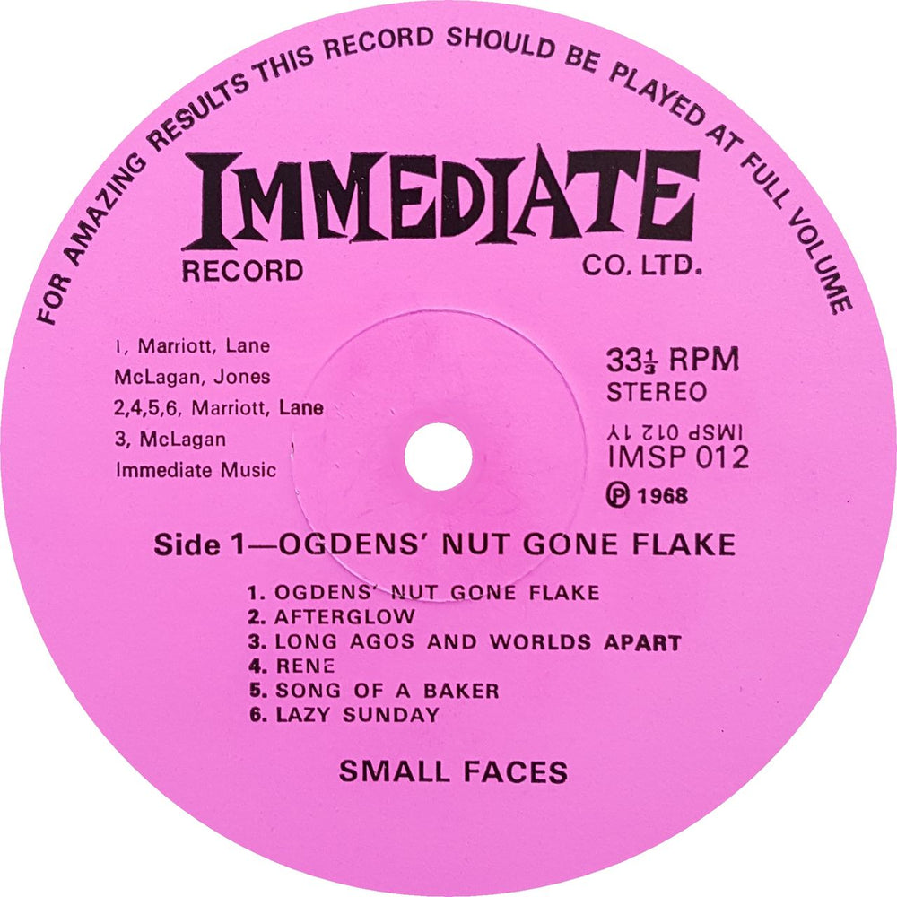 Small Faces Ogdens' Nut Gone Flake - 3rd UK vinyl LP album (LP record) SMFLPOG226949