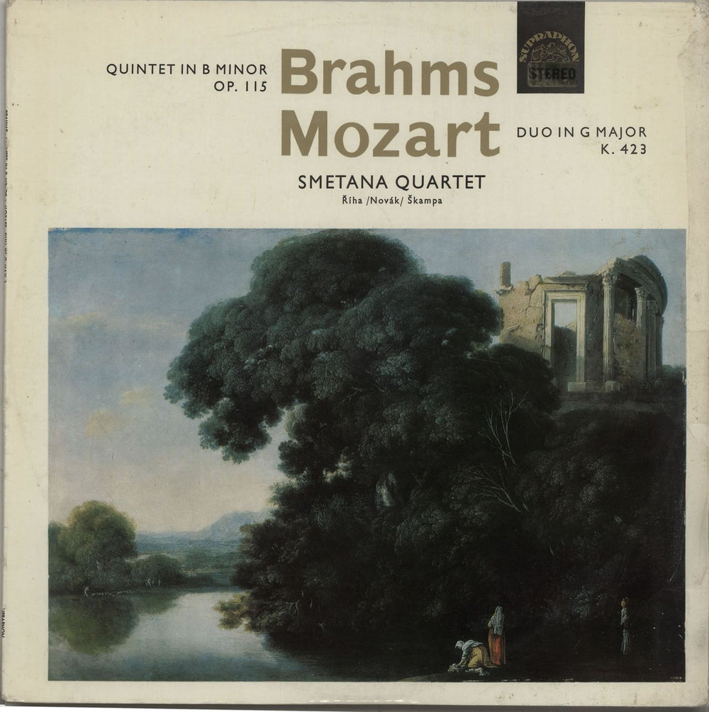 Smetana Quartet Brahms: Quintet in B Minor Op.115 / Mozart: Duo in G Major K.423 Czech vinyl LP album (LP record) SUAST50677