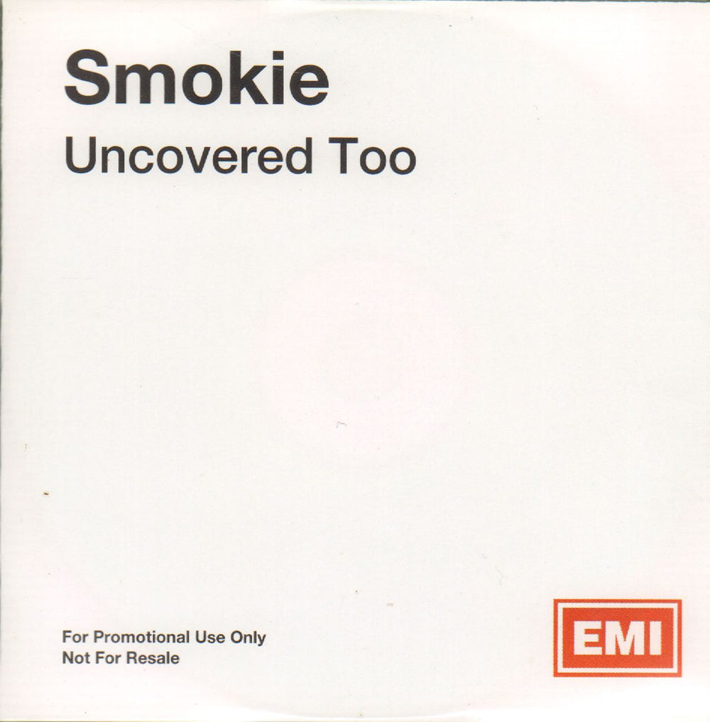 Smokie Uncovered Too UK Promo CD-R acetate CD-R