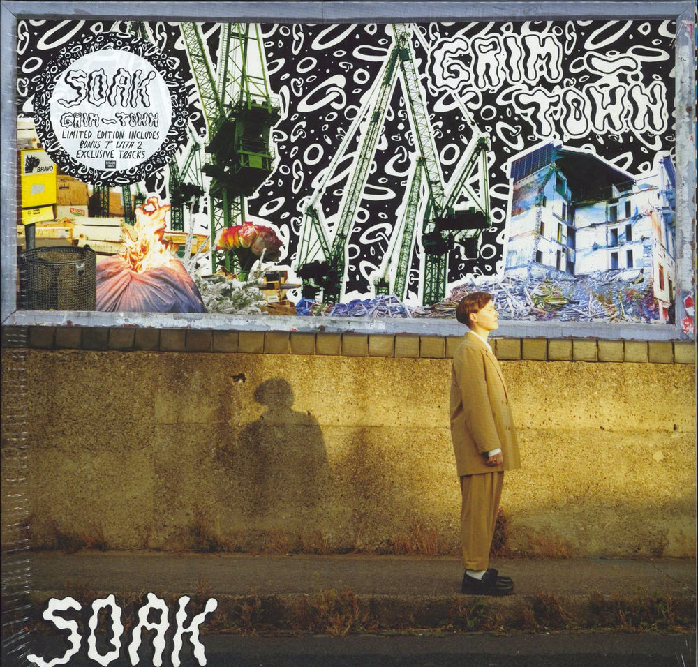 SOAK Grim-Town + 7" - Sealed UK 2-LP vinyl record set (Double LP Album) RT0039LPX