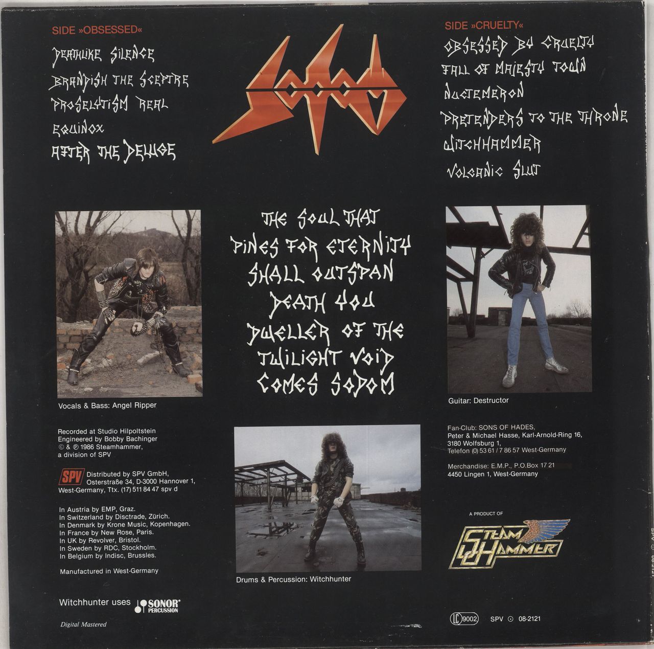 Sodom Obsessed By Cruelty German Vinyl LP — RareVinyl.com