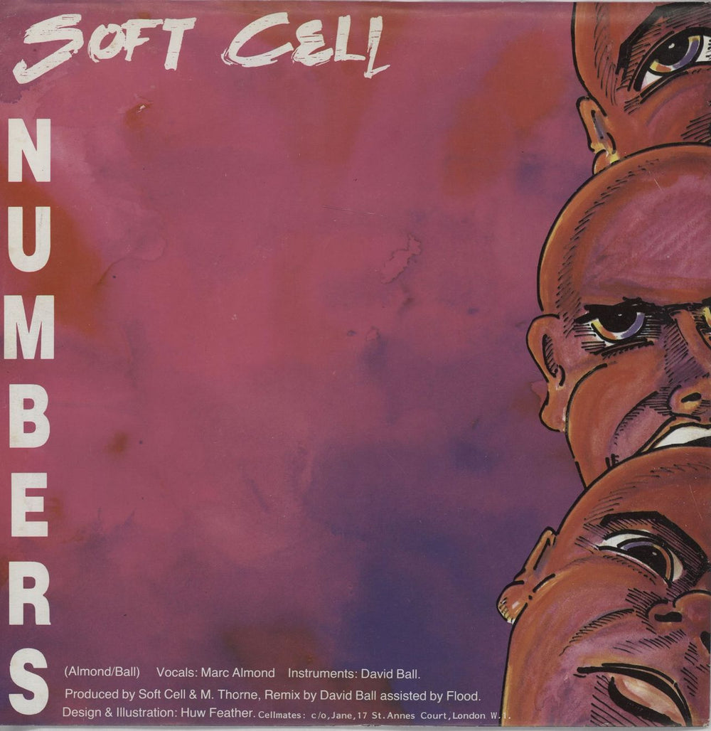 Soft Cell Numbers - Injection Labels UK 7" vinyl single (7 inch record / 45) BZS17