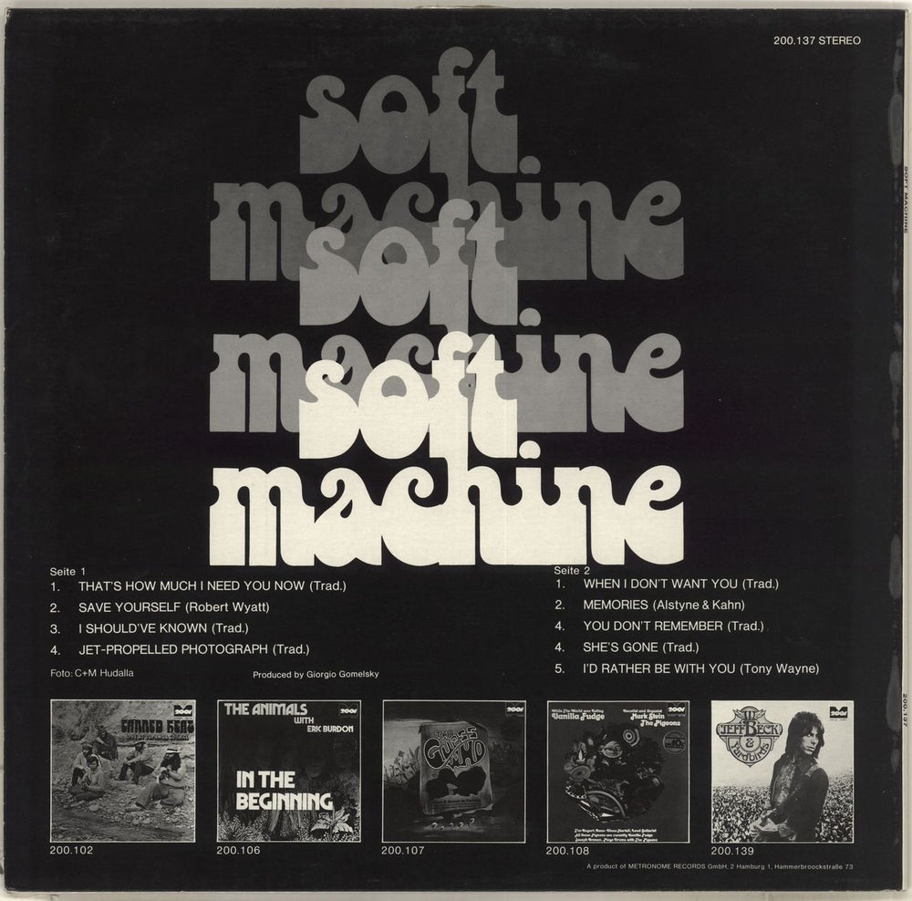 Soft Machine Soft Machine German vinyl LP album (LP record)