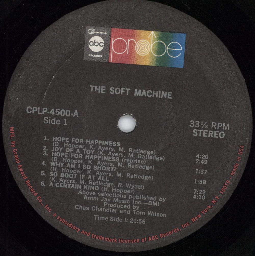 Soft Machine The Soft Machine US vinyl LP album (LP record) SFTLPTH780339