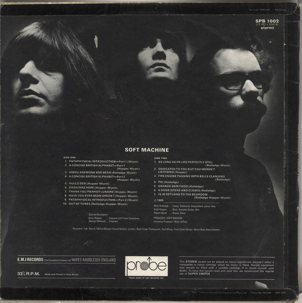 Soft Machine Volume Two - 1st - Black Label - VG UK vinyl LP album (LP record)