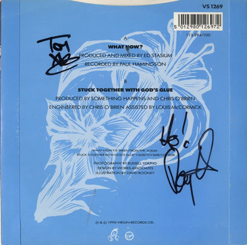 Something Happens What Now? - Autographed UK 7" vinyl single (7 inch record / 45) SOG07WH576243