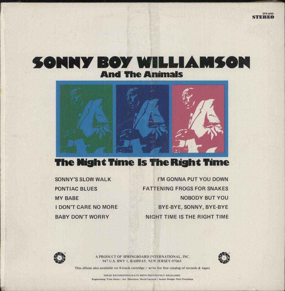 Sonny Boy Williamson The Night Time Is The Right Time - shrink US vinyl LP album (LP record)