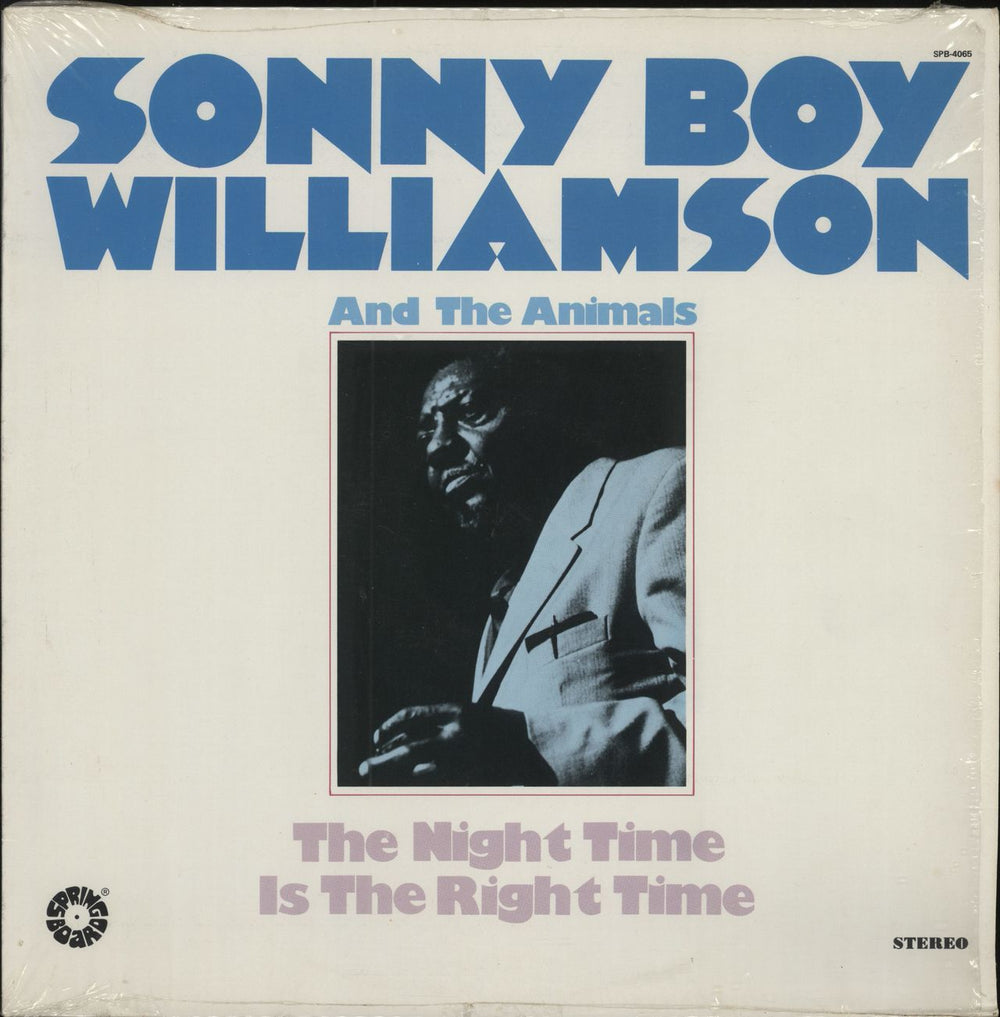 Sonny Boy Williamson The Night Time Is The Right Time - shrink US vinyl LP album (LP record) SPB-4065