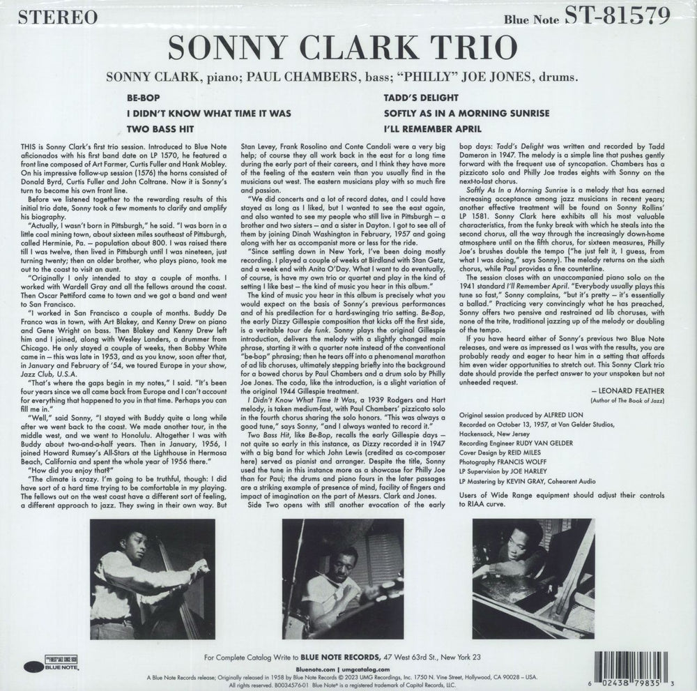 Sonny Clark Sonny Clark Trio - 180gm - Sealed US vinyl LP album (LP record)