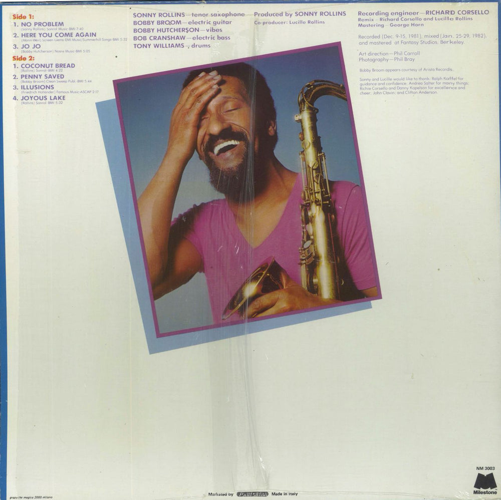 Sonny Rollins No Problem Italian vinyl LP album (LP record)