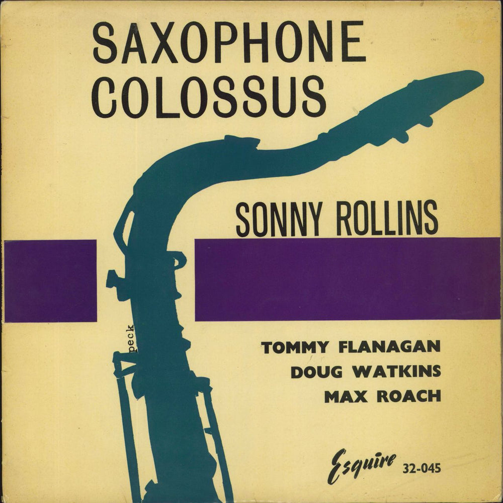 Sonny Rollins Saxophone Colossus - Fully Laminted Sleeve UK vinyl LP album (LP record) 32-045