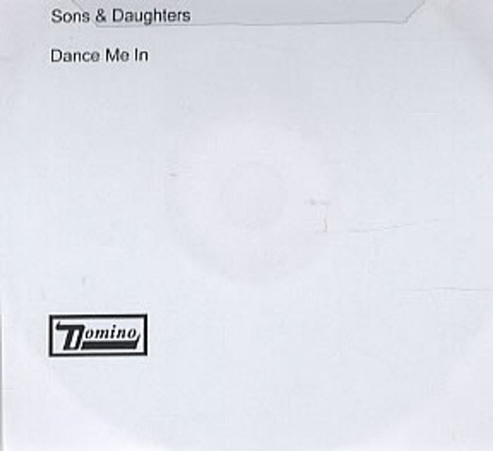 Sons And Daughters Dance Me In UK CD-R acetate CD-R ACETATE