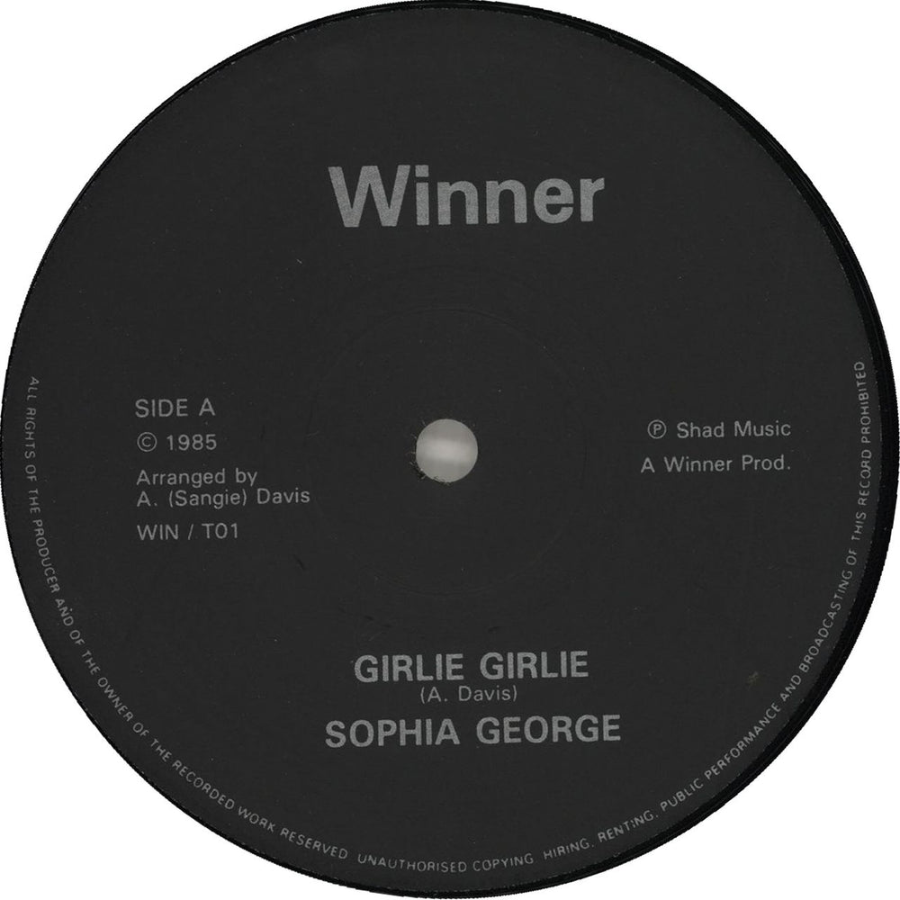 Sophia George Girlie Girlie UK 12" vinyl single (12 inch record / Maxi-single) WIN/T01