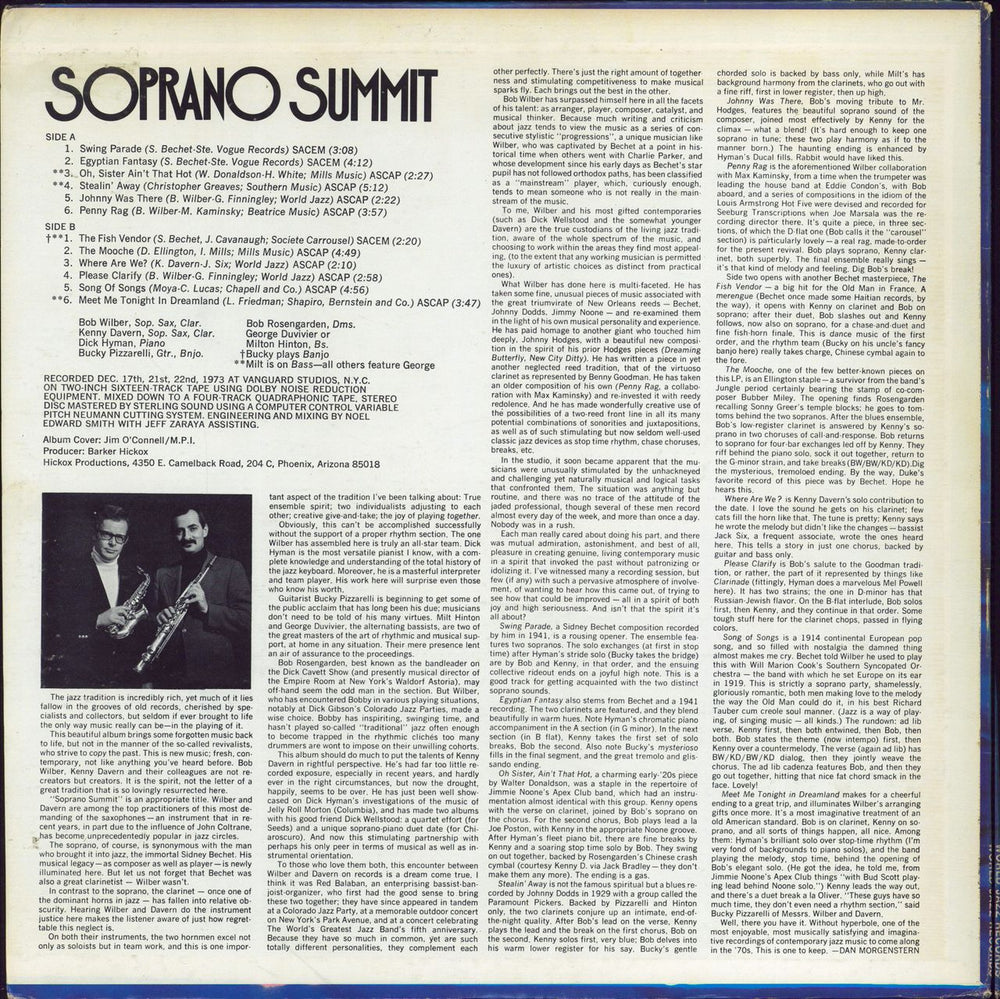 Soprano Summit Soprano Summit US vinyl LP album (LP record)