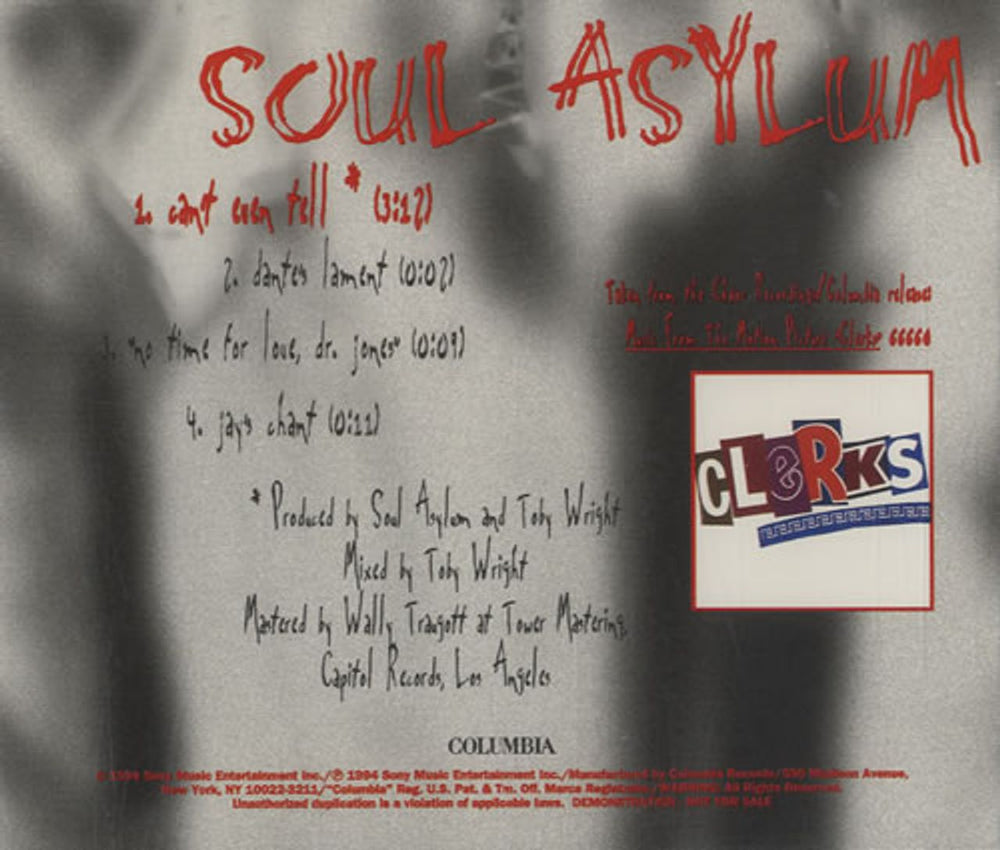 Soul Asylum Can't Even Tell US Promo CD single (CD5 / 5") S-AC5CA40951