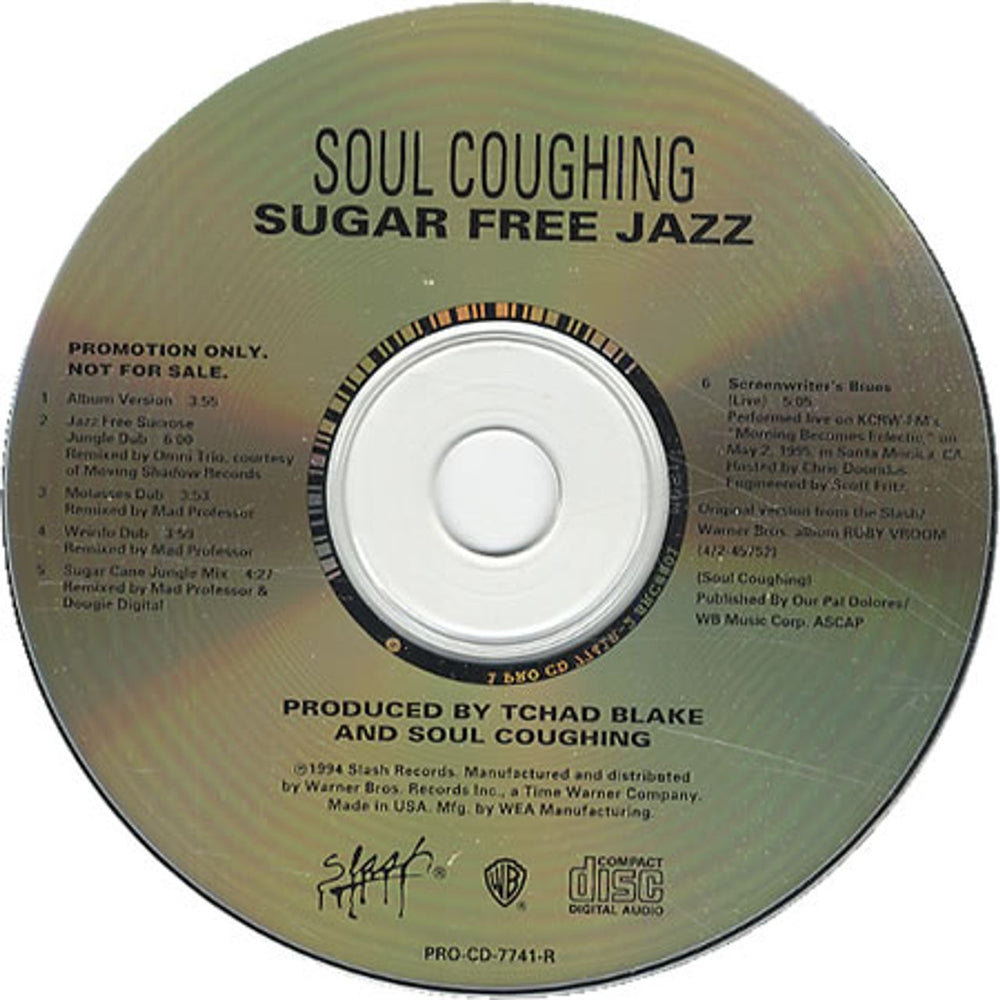 Soul Coughing Sugar Free Jazz EP US Promo CD single (CD5 / 5") PRO-CD-7741-R