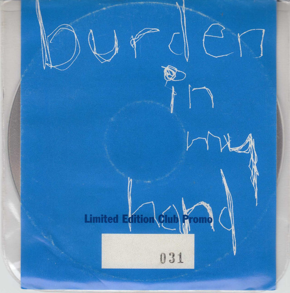 Soundgarden Burden In My Hand - numbered Club promo UK Promo CD single (CD5 / 5") BURDEN1