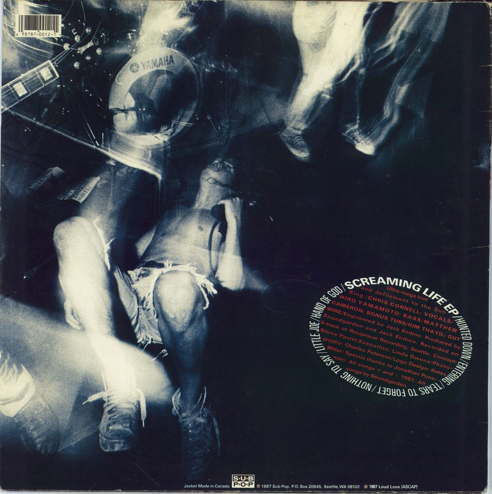 Soundgarden Screaming Life EP - EX US 12" vinyl single (12 inch record / Maxi-single) 098787001211