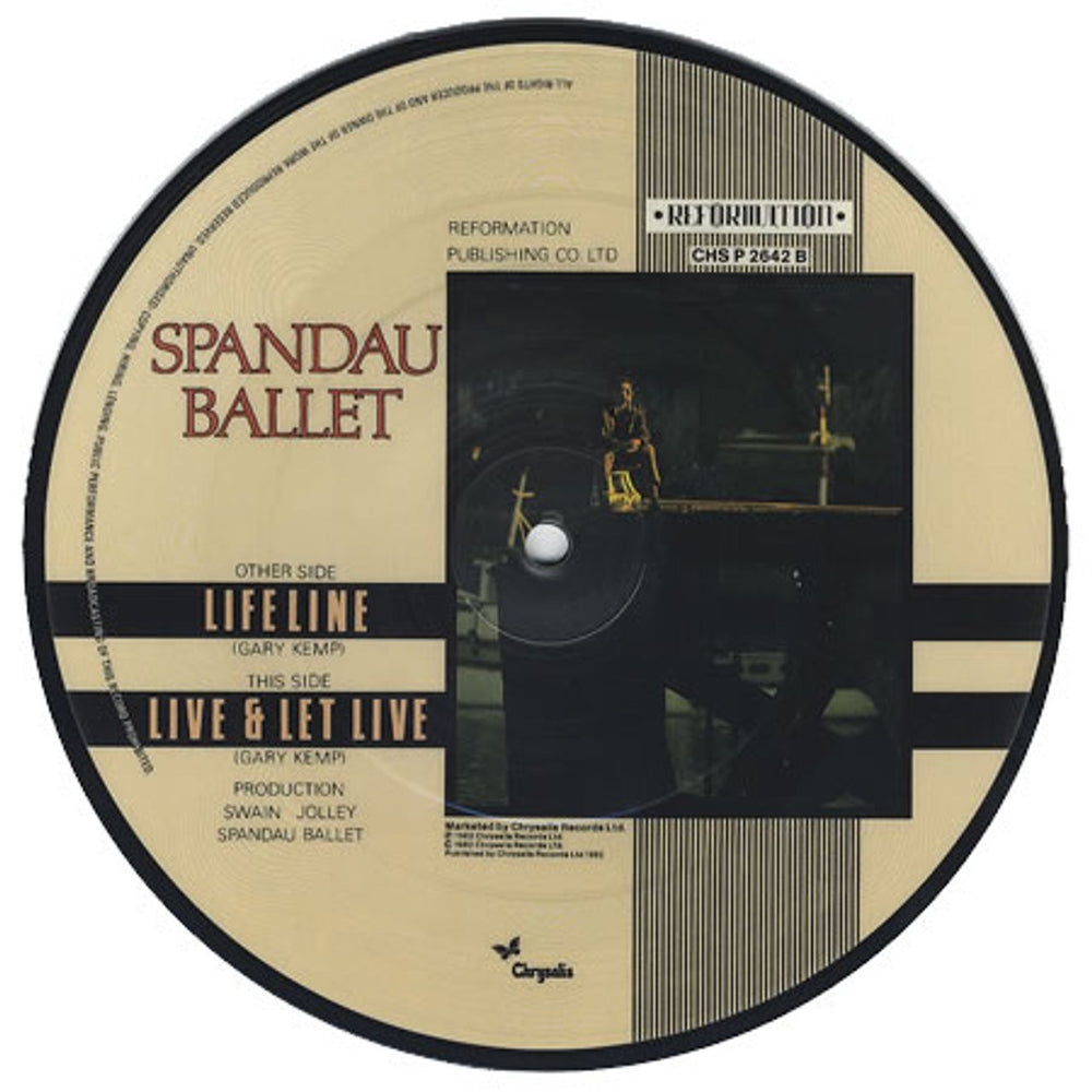 Spandau Ballet Lifeline UK 7" vinyl picture disc (7 inch picture disc single) SPB7PLI69572