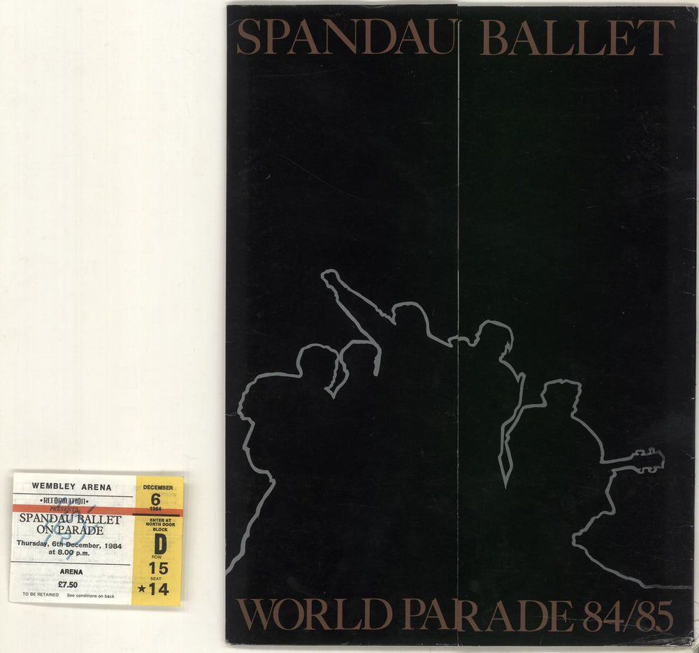 Spandau Ballet World Parade 84/85 + Folder + Ticket UK tour programme TOUR PROGRAMME