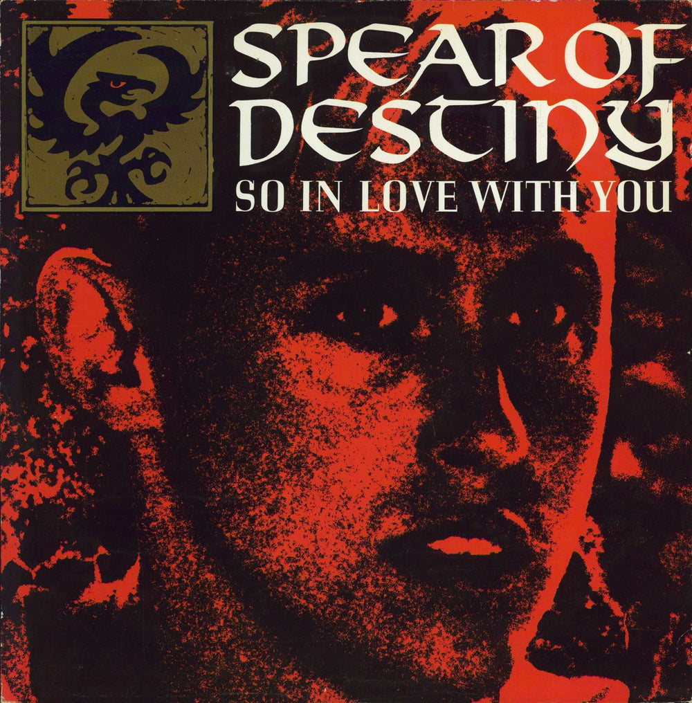 Spear Of Destiny So In Love With You - Gold Logo Sleeve UK 12" vinyl single (12 inch record / Maxi-single) VST1123